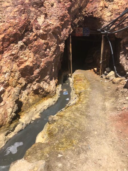 Mine entrance in the city of Oruro, Bolivia
